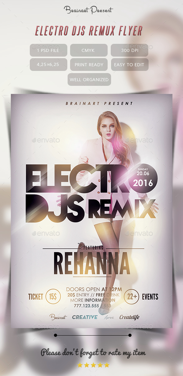 Electro DJs Remix Flyer