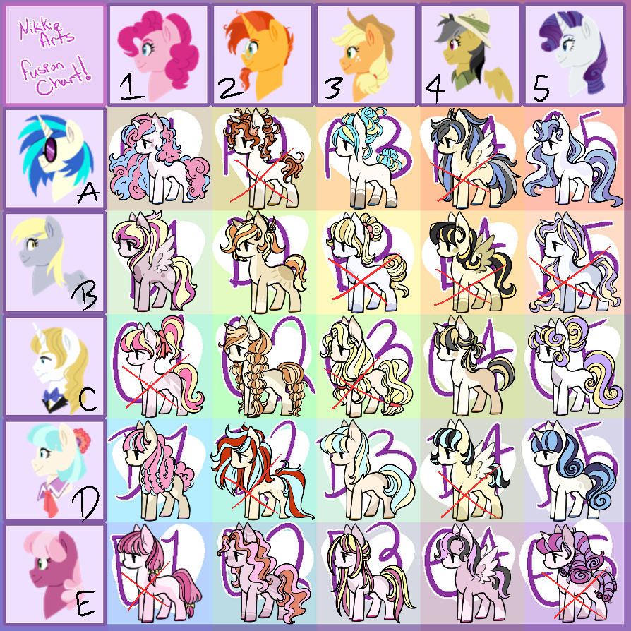 MLP GRID ADOPTS (22/25 open) by CementChip on DeviantArt
