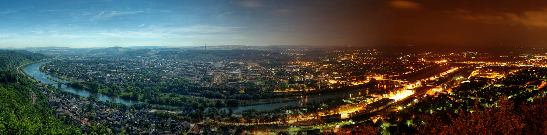 Trier - Day to Night Panorama by 55Laney69