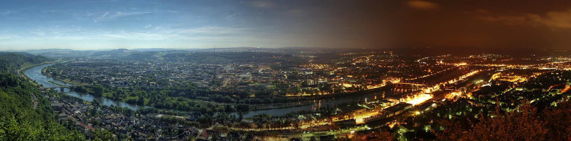 Trier - Day to Night Panorama
