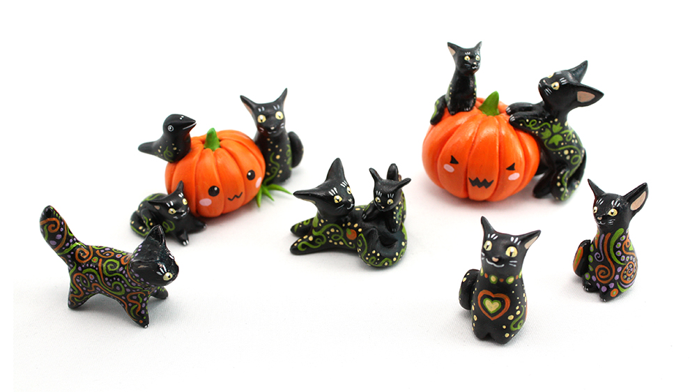 Halloween Cat Family