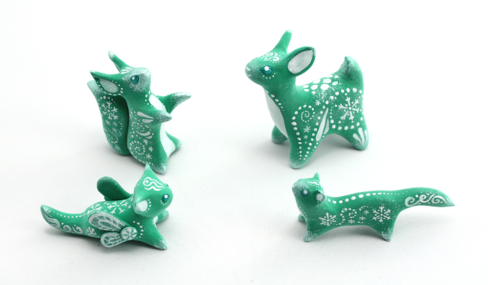 Christmas green animals