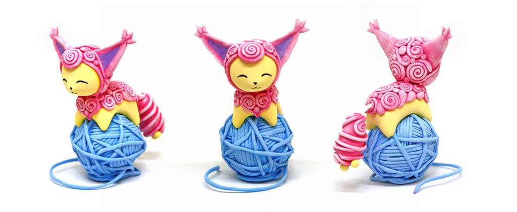 Skitty With a Yarn Ball by Ailinn-Lein