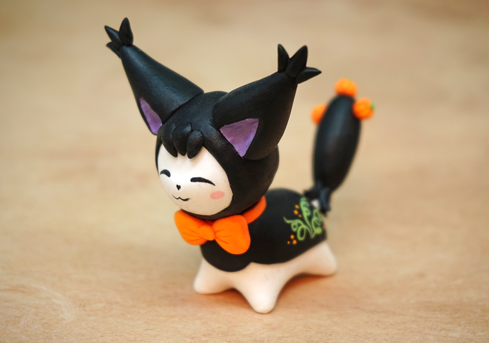 Black Halloween Skitty by Ailinn-Lein