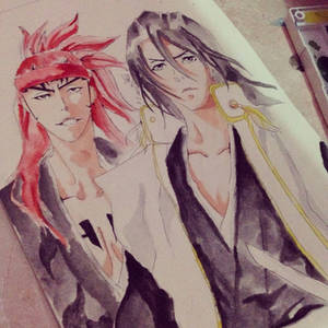 Byakuya kuchiki and abarai renji