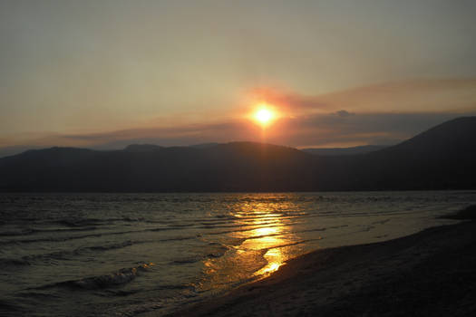 shuswap lake at sunset 2