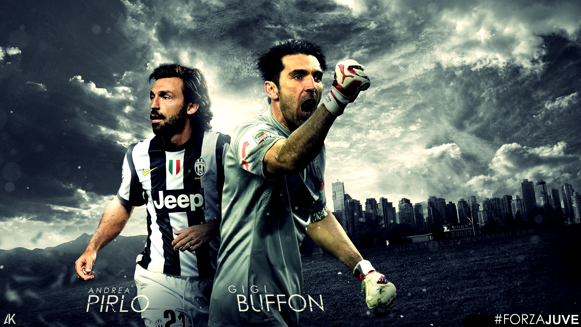 Andrea Pirlo And GIGI Buffon (J U V E)