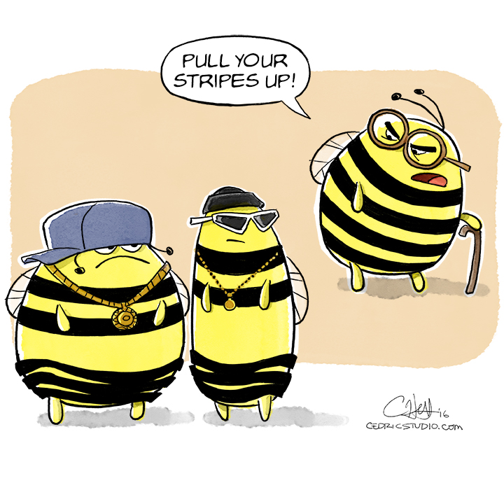 Sketchbook Silliness: Bees In The 'Hood