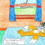 Tails resting in his bedroom