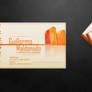 business card orange