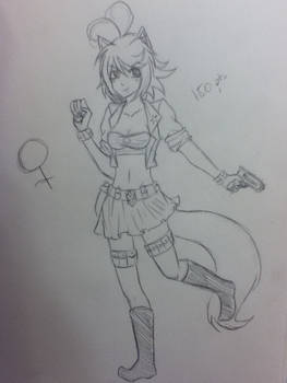 Sketch Fox girl Adopt CLOSED
