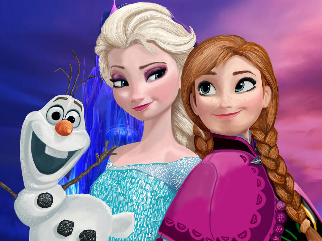 Frozen Anna and Olaf on DeviantArt