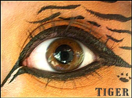 Animal Print Makeup: Tiger