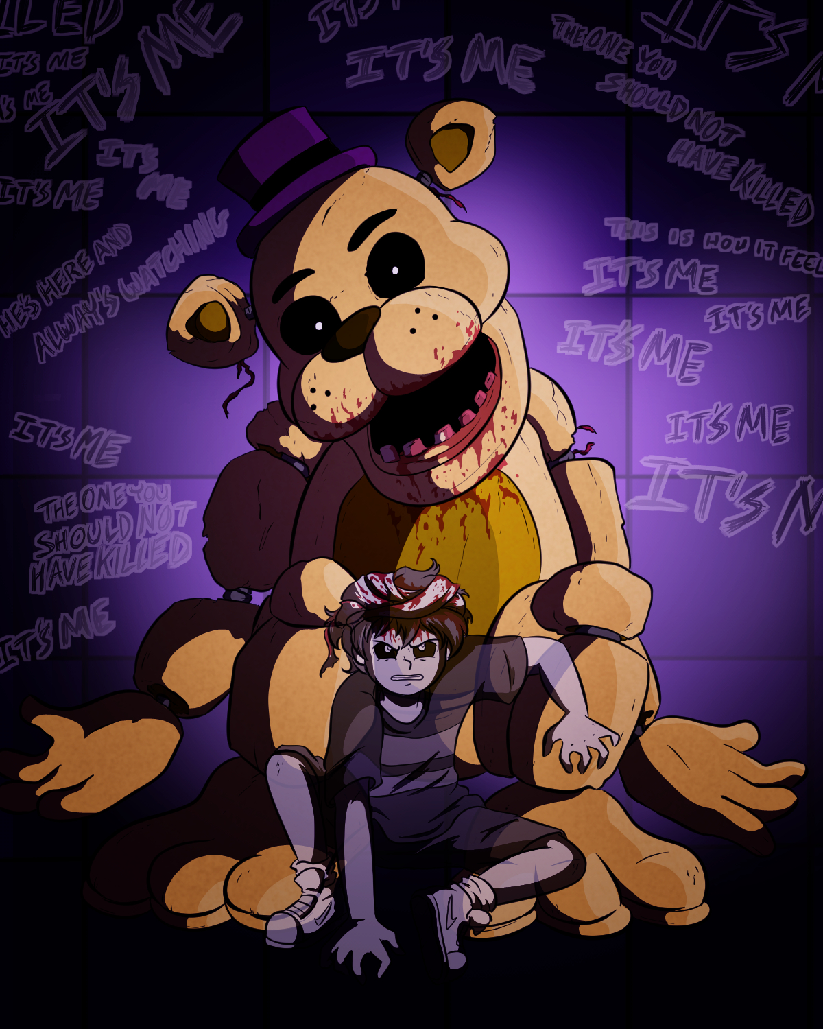 FNAF 4 - Fredbear Encounter by LadyFiszi on DeviantArt