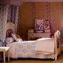 Dollhouse miniature - quiet sunny bedroom