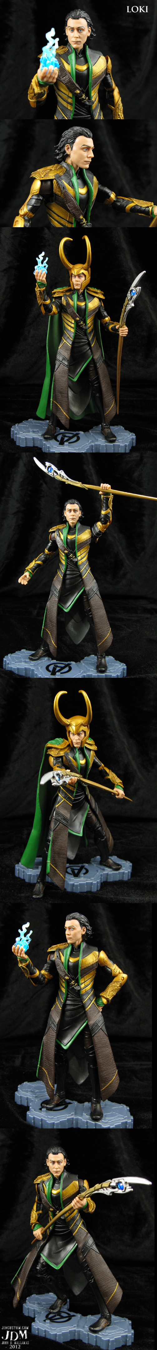 Custom Avengers Movie Loki with wispy hair tips