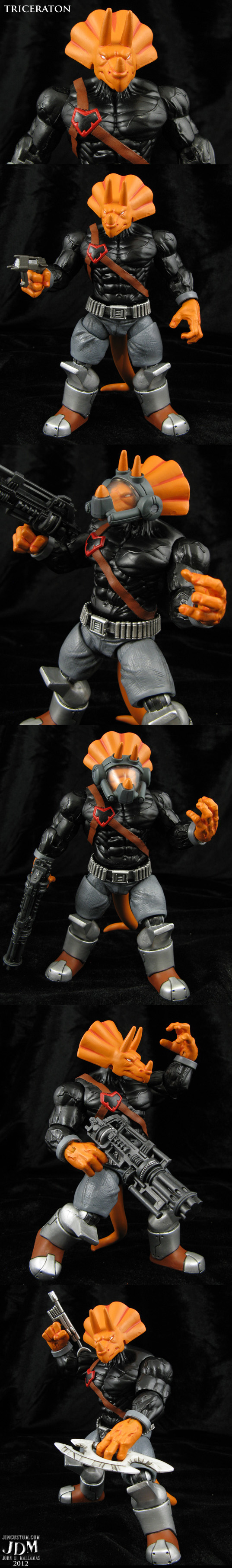 Customized TMNT Triceraton action figure