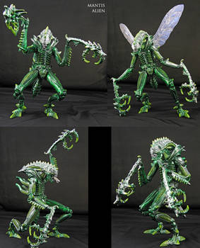 Custom Mantis Alien Kenner style figure