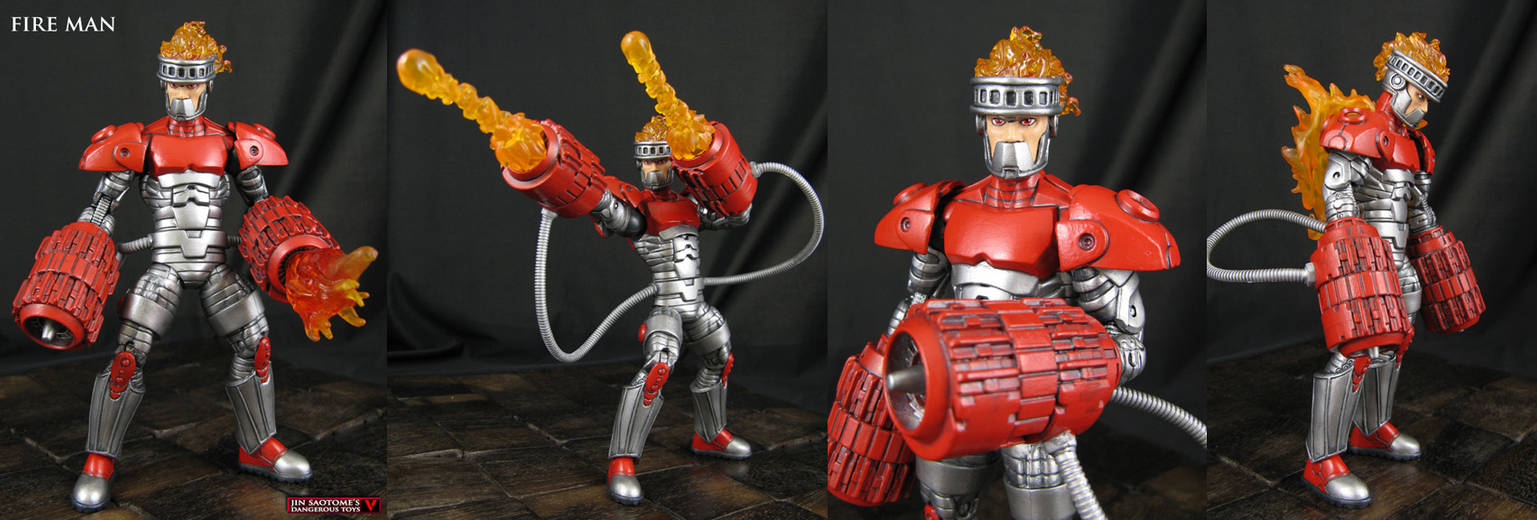 Custom Fire Man Megaman Marvel Legends Figure