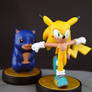 Sonichu and Pikahog Custom Amiibo figures