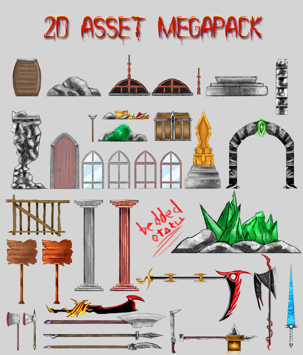 Random 2D Assets Megapack [free]