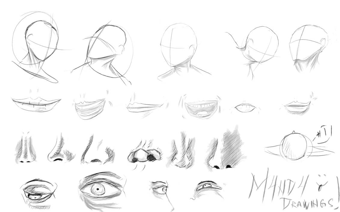 Random head/face references by MAND4Drawings on DeviantArt