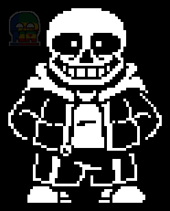 Pixilart - My sans battle sprite by EyeCanDraw