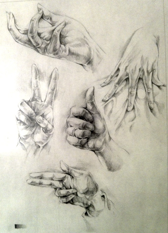 Hands sketch - Practicing