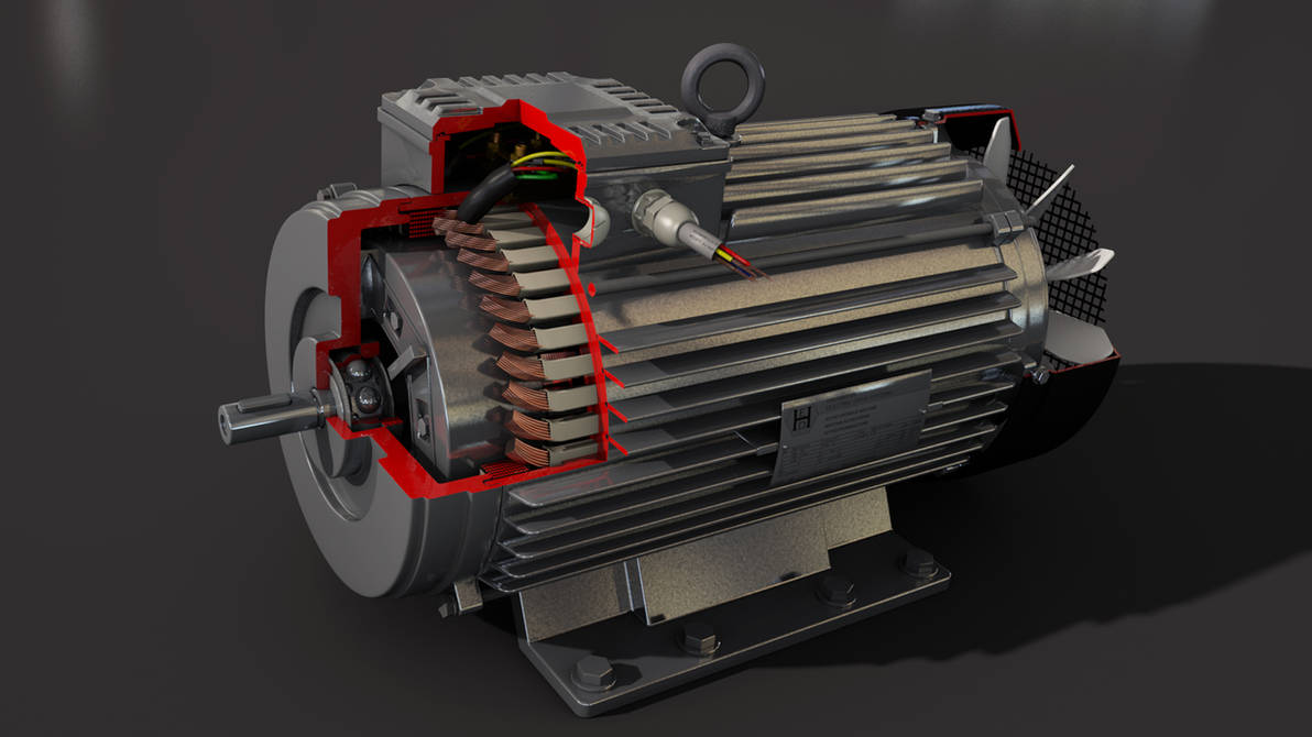 Electric Motor Final Cross Section By Hausmann On Deviantart Electric Motor Final Cross Section By Hausmann