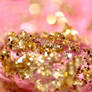 Gold pink glitter