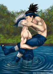 Getting Wet - Kakashi+Iruka