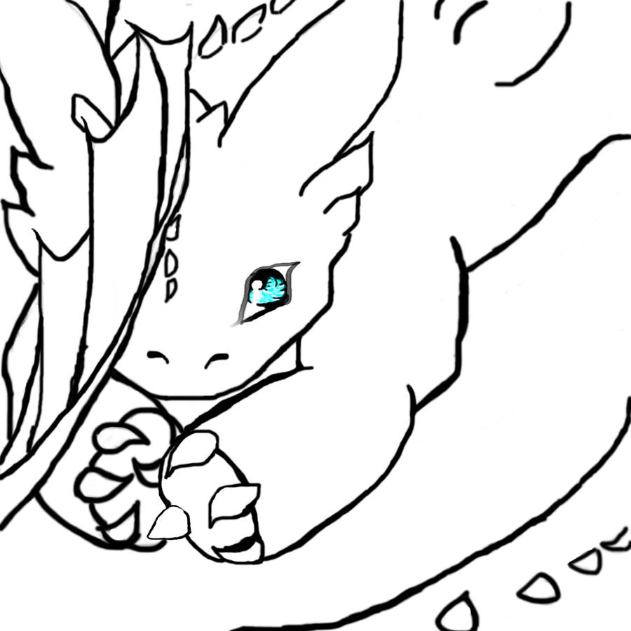 blue eyes toothless outline 2