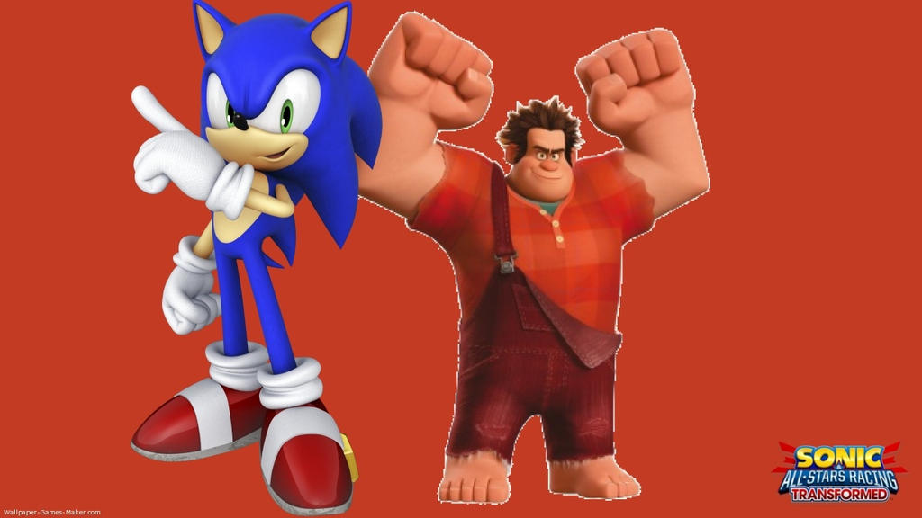 Sonic Racing Ralph Sonic and Ralph racing wallpaper by Darkmegafan01 on DeviantArt