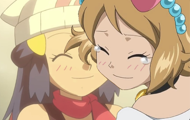 Serena Hugs Dawn by BevEdits on DeviantArt