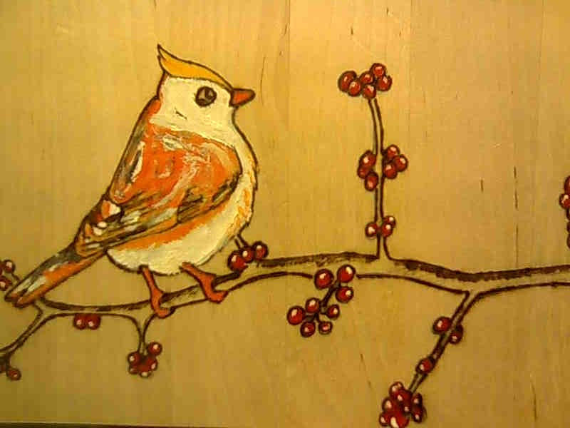 pyrography bird by KazeandGeira on DeviantArt