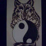 ying yang wolf tribal