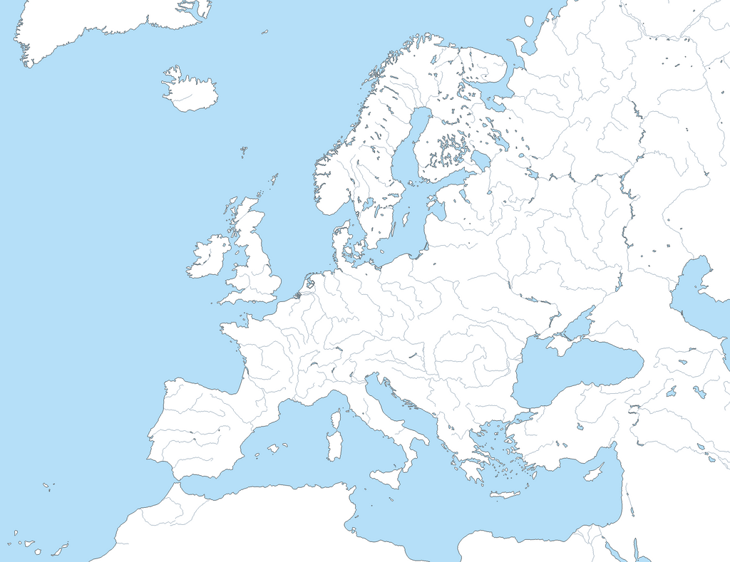 European Rivers Only Map Map of Europe With Rivers by MichiMaps on DeviantArt