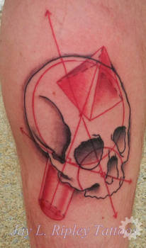 Geometry and Skull Tattoo