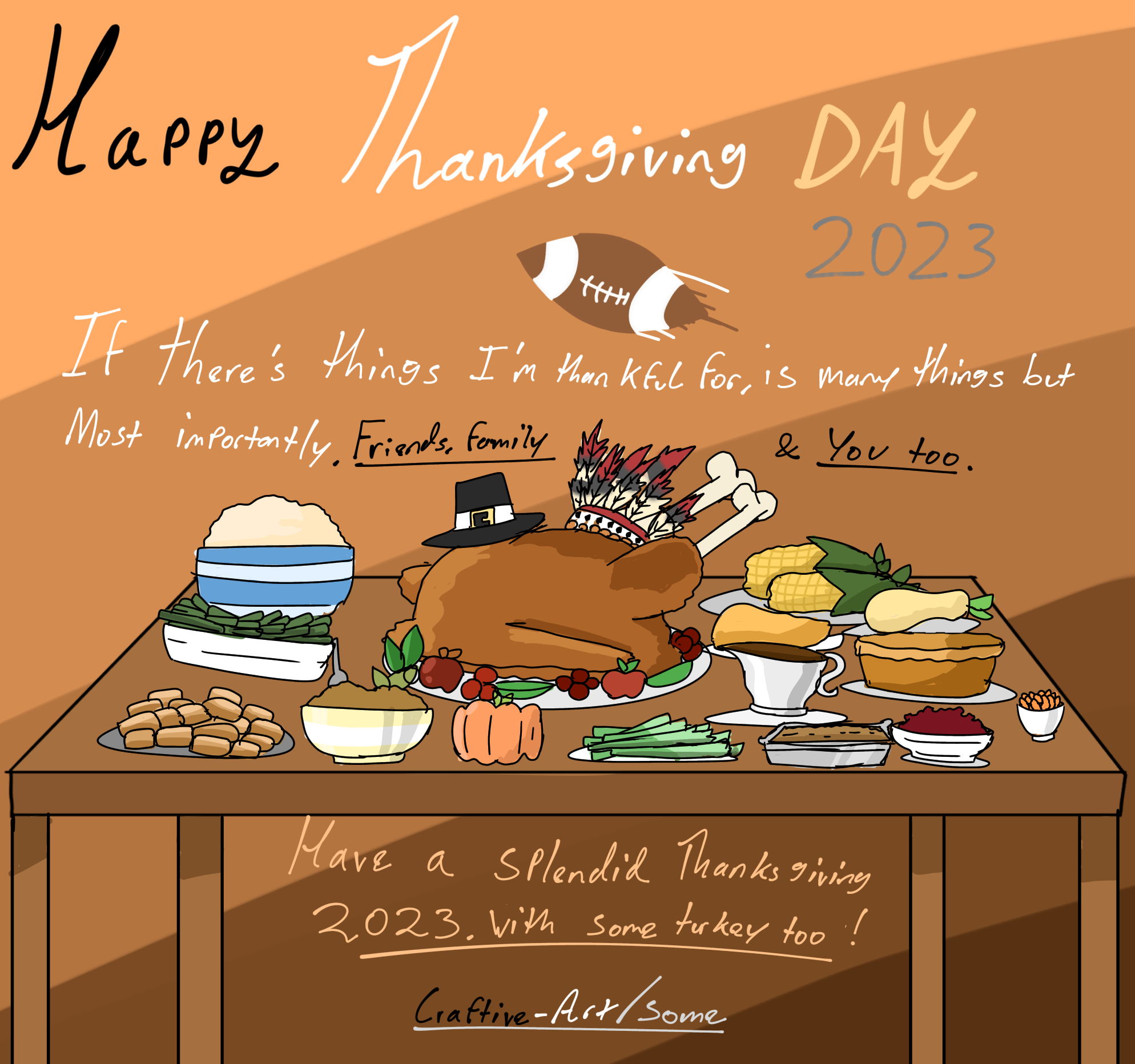 Happy Thanksgiving Day 2023! by AwesomeCraft on DeviantArt