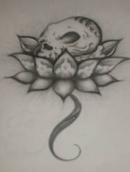 lotus with skull