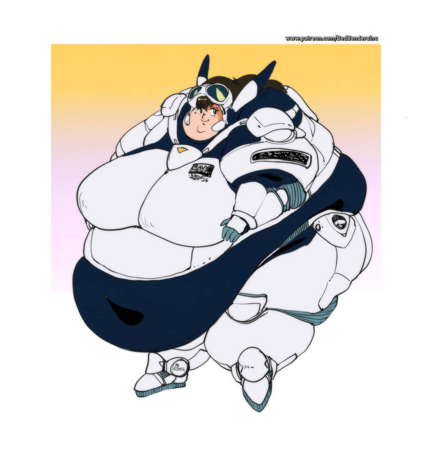 Fun Rambo Fat fat fanart sketch comm - Rabby from Gall Force by BedBendersInc on ...