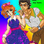 Rockabilly girl and skirt-chaser guy XD