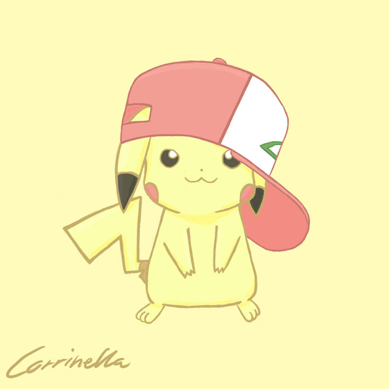 Pikachu Ash S Hat Colored By Corrinella On Deviantart