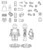 Lego Man 3D Minifig Reference by Quandtum