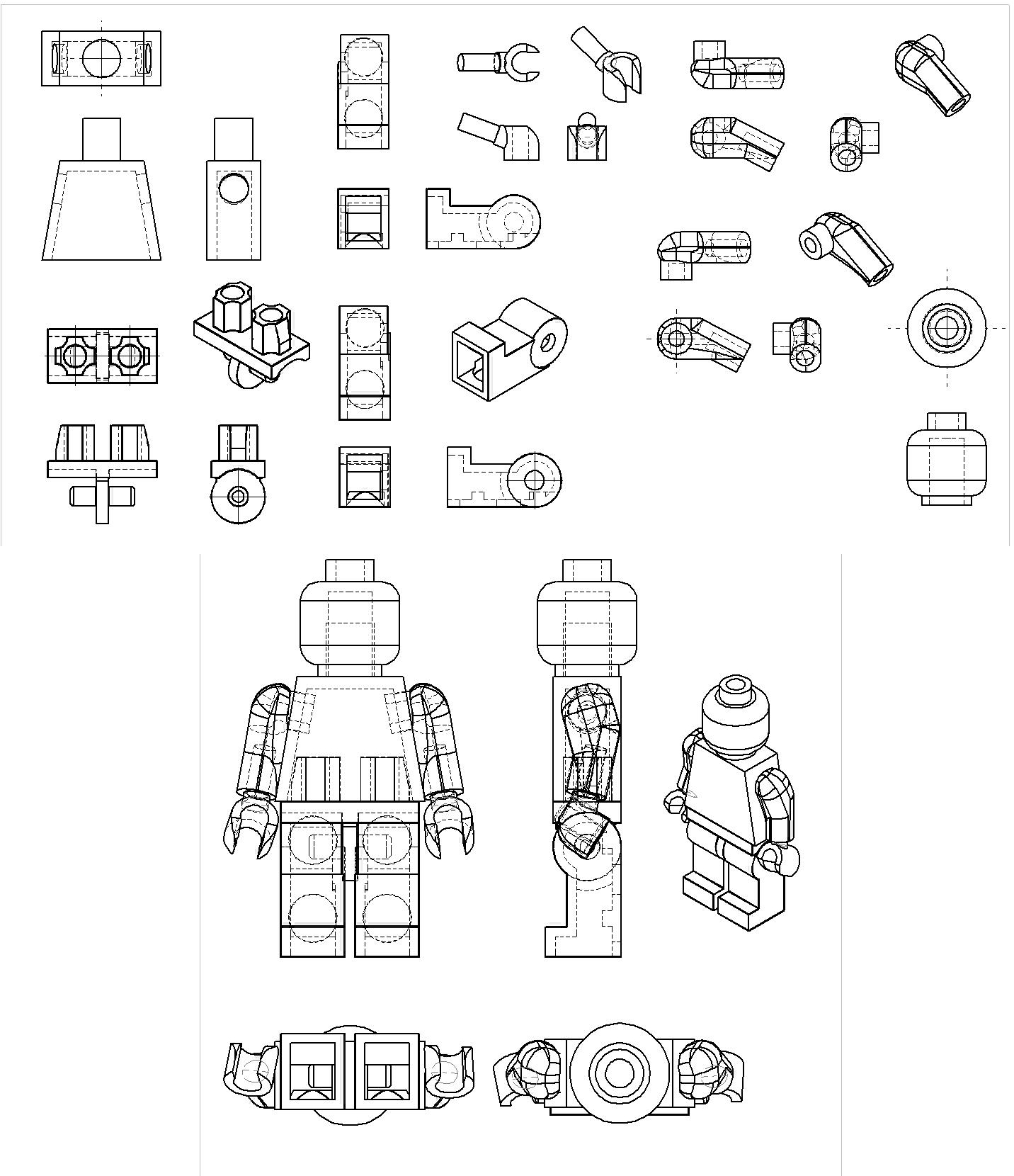 gøre det muligt for drag vejledning Lego Man 3D Minifig Reference by Quandtum on DeviantArt