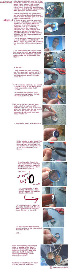 Bottle Cap Necklace Tutorial