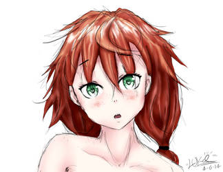 Redhead manga girl