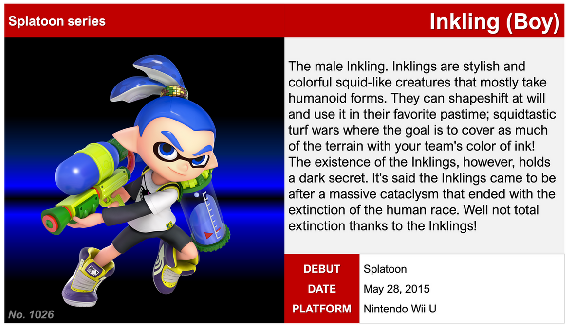 1026. Inkling (Boy) by GoGoDoodles on DeviantArt