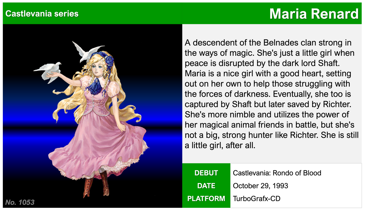 1053. Maria Renard by GoGoDoodles on DeviantArt