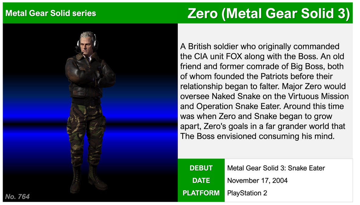 Zero Metal Gear R6 764. Zero (Metal Gear Solid 3) by GoGoDoodles on DeviantArt